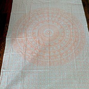 White and rose gold tapestry